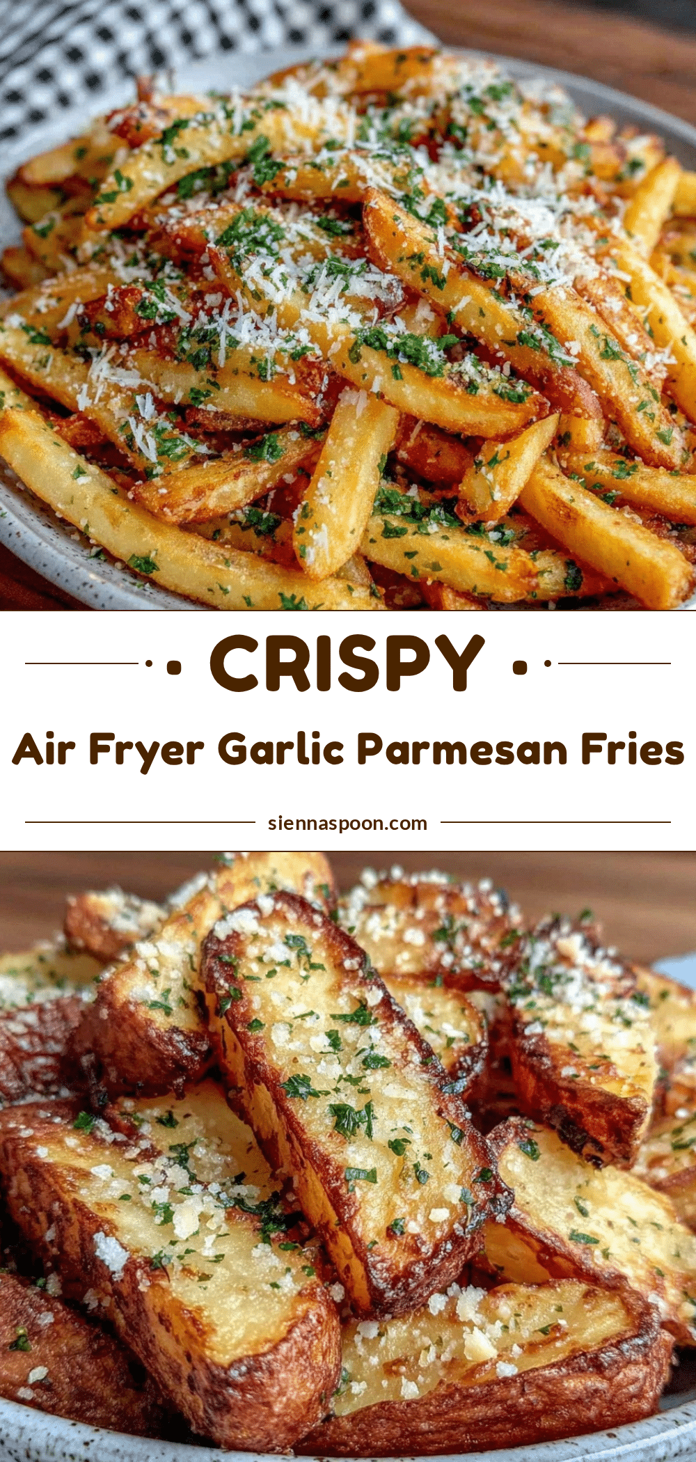 crispy air fryer garlic parmesan fries recipe