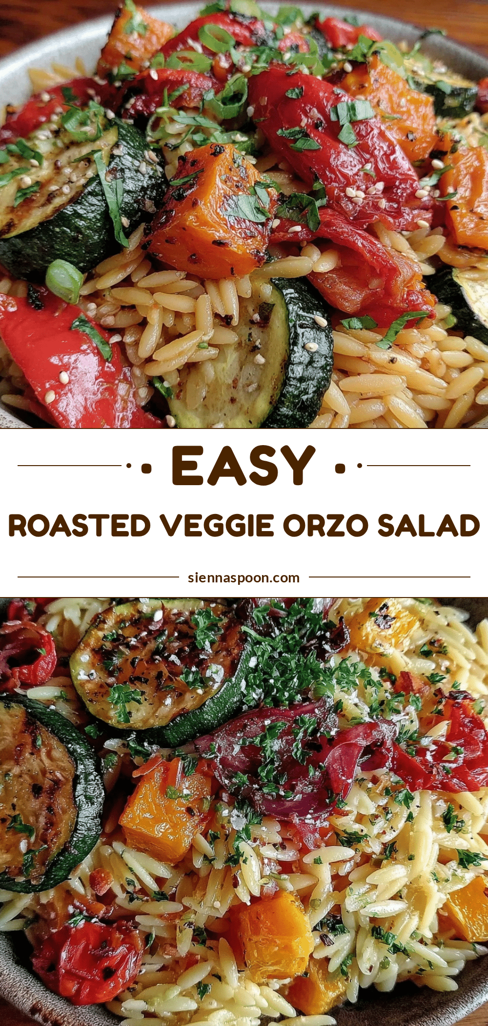 easy roasted vegetable orzo salad recipe
