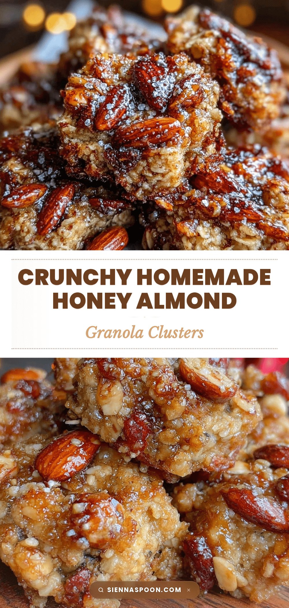 homemade honey almond granola clusters recipe