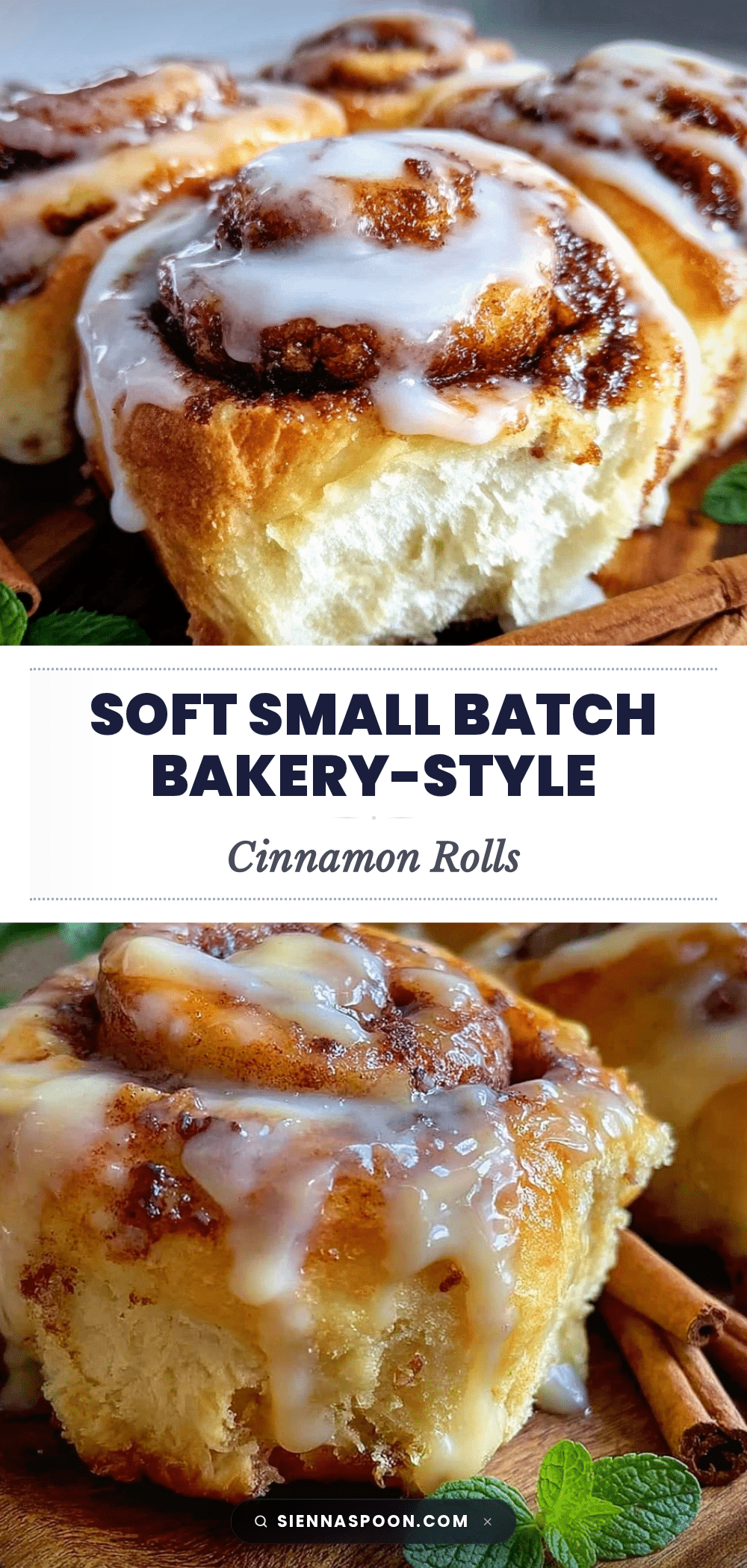 small batch bakery-style cinnamon rolls recipe
