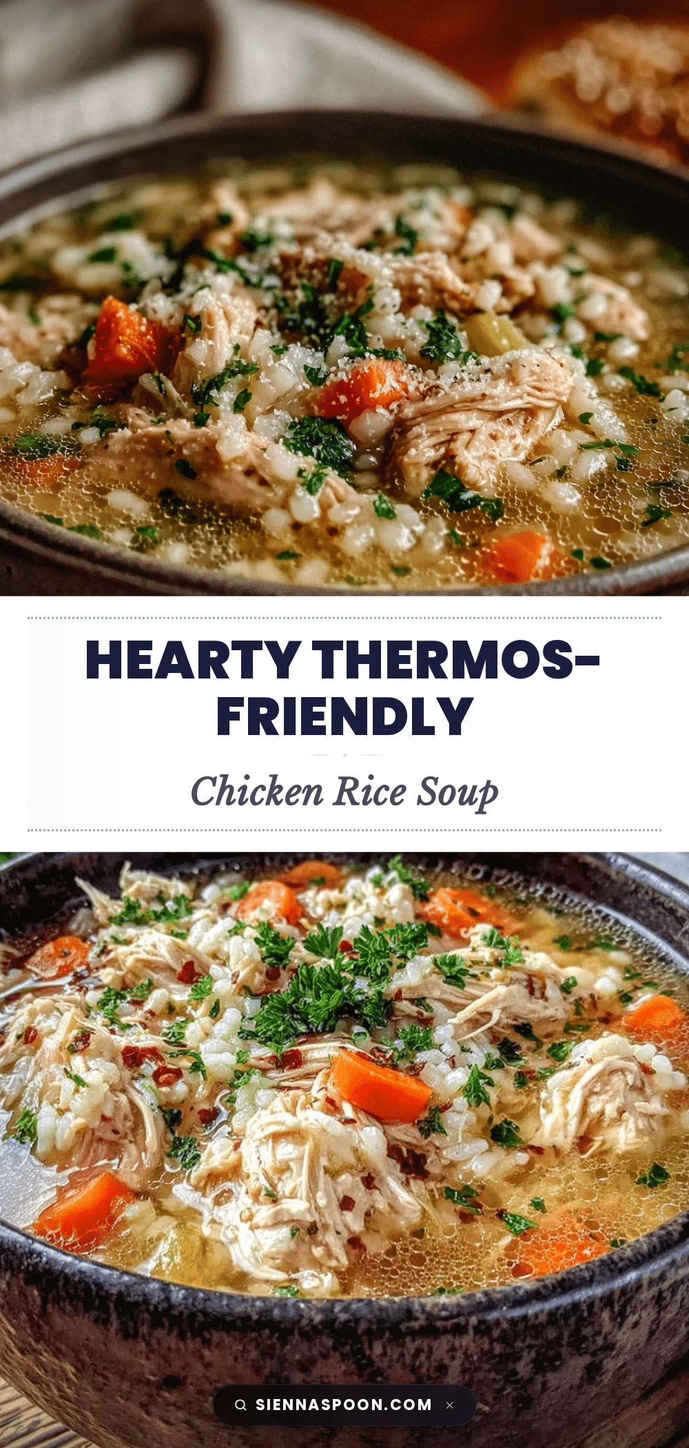 thermos-friendly chicken and rice soup recipe