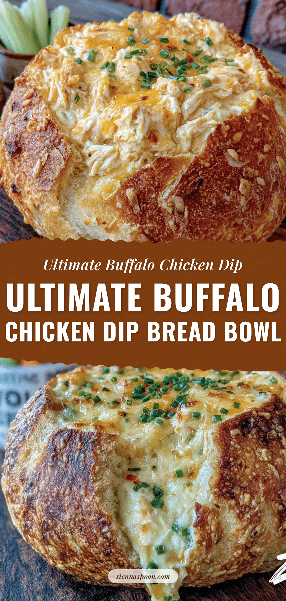 buffalo chicken dip stuffed bread bowl recipe