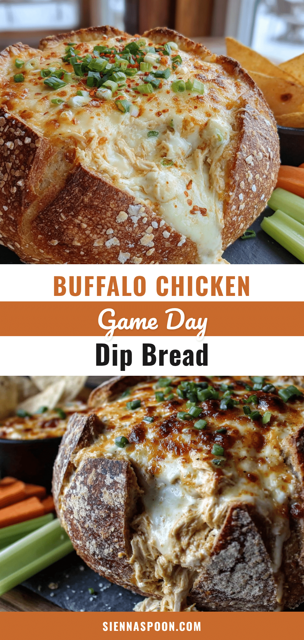 buffalo chicken dip stuffed bread bowl recipe