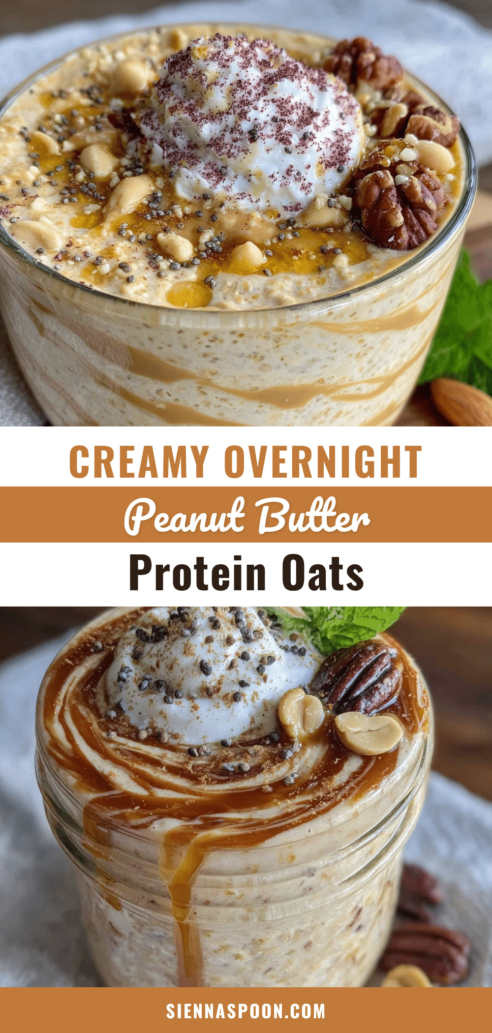 creamy overnight peanut butter protein oats recipe