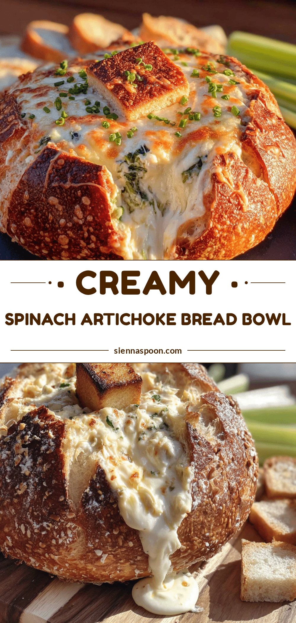 creamy spinach artichoke bread bowl recipe