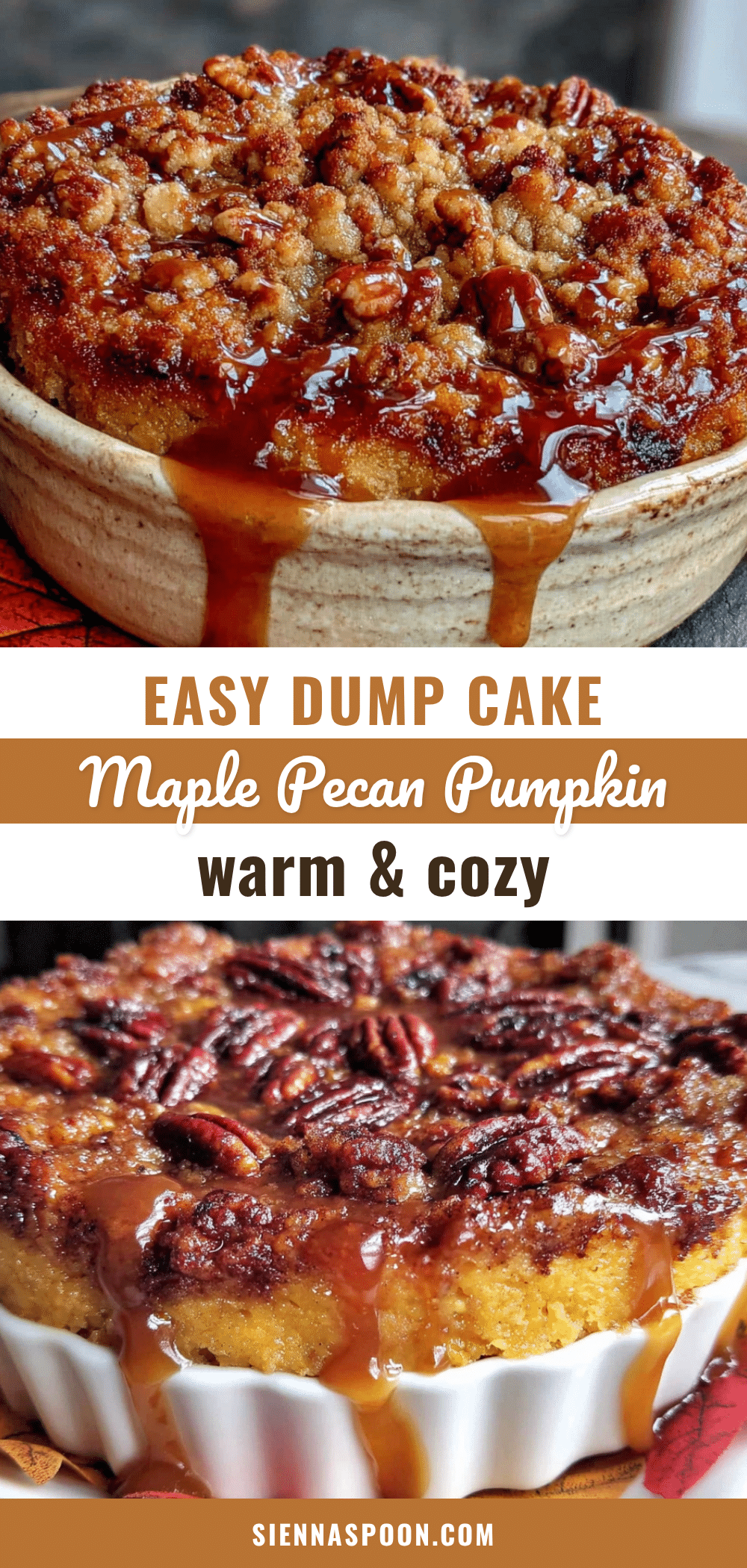 Easy Maple Pecan Pumpkin Dump Cake recipe