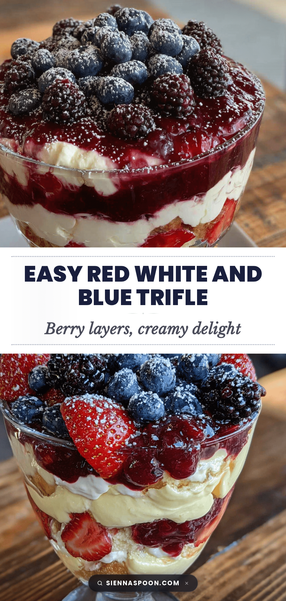 easy red white and blue berry trifle recipe