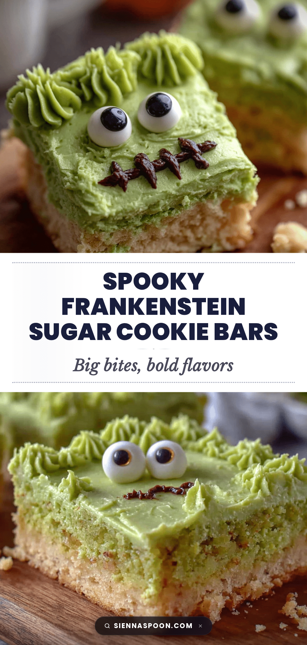 Frankenstein sugar cookie bars recipe
