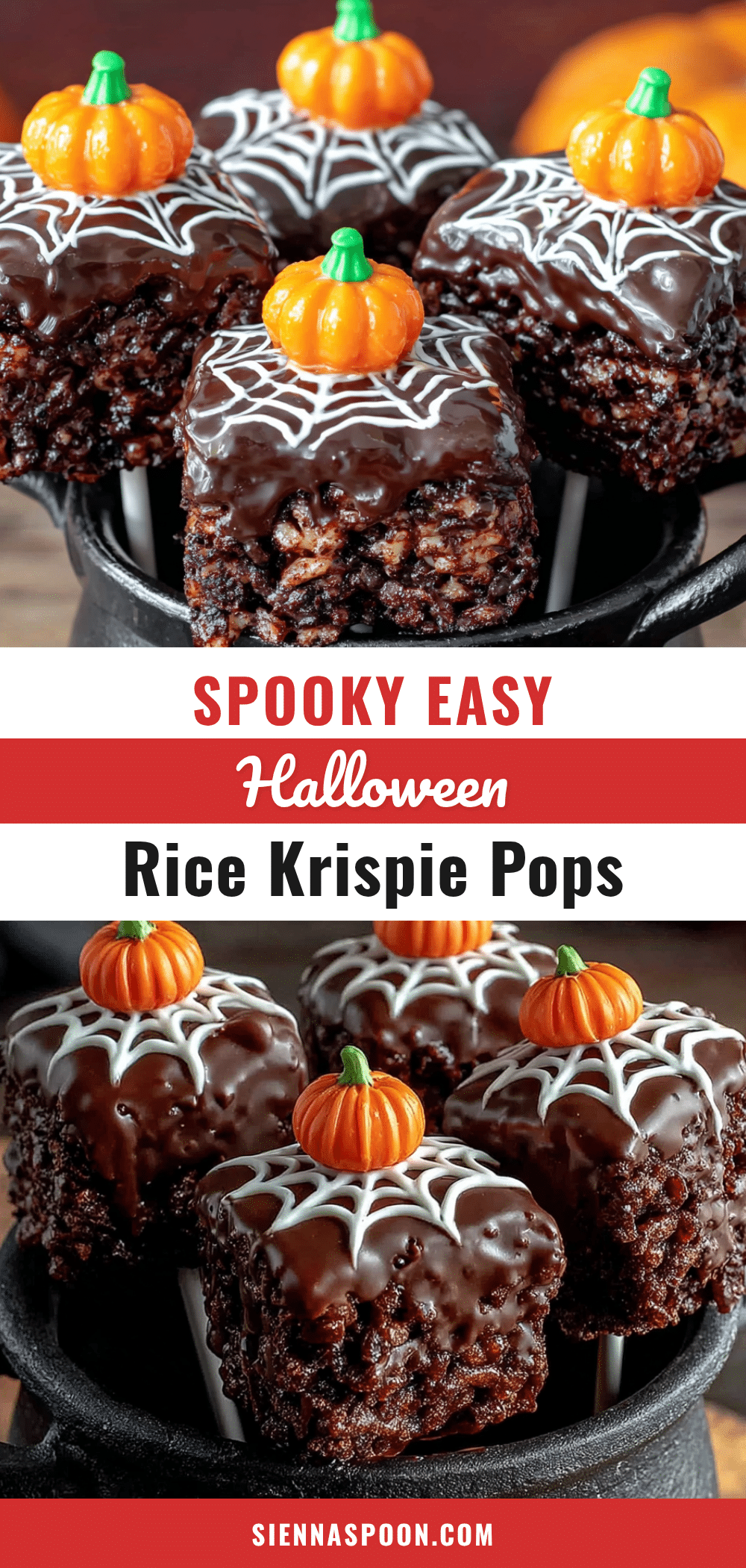Halloween Rice Krispie Treat Pops recipe