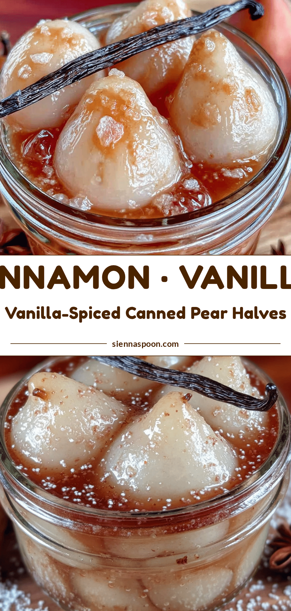 homemade canned pear halves in vanilla syrup recipe