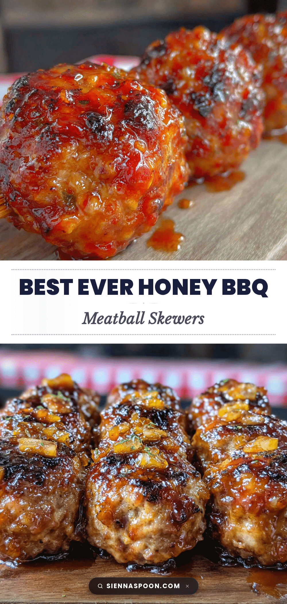 honey BBQ meatball skewers recipe