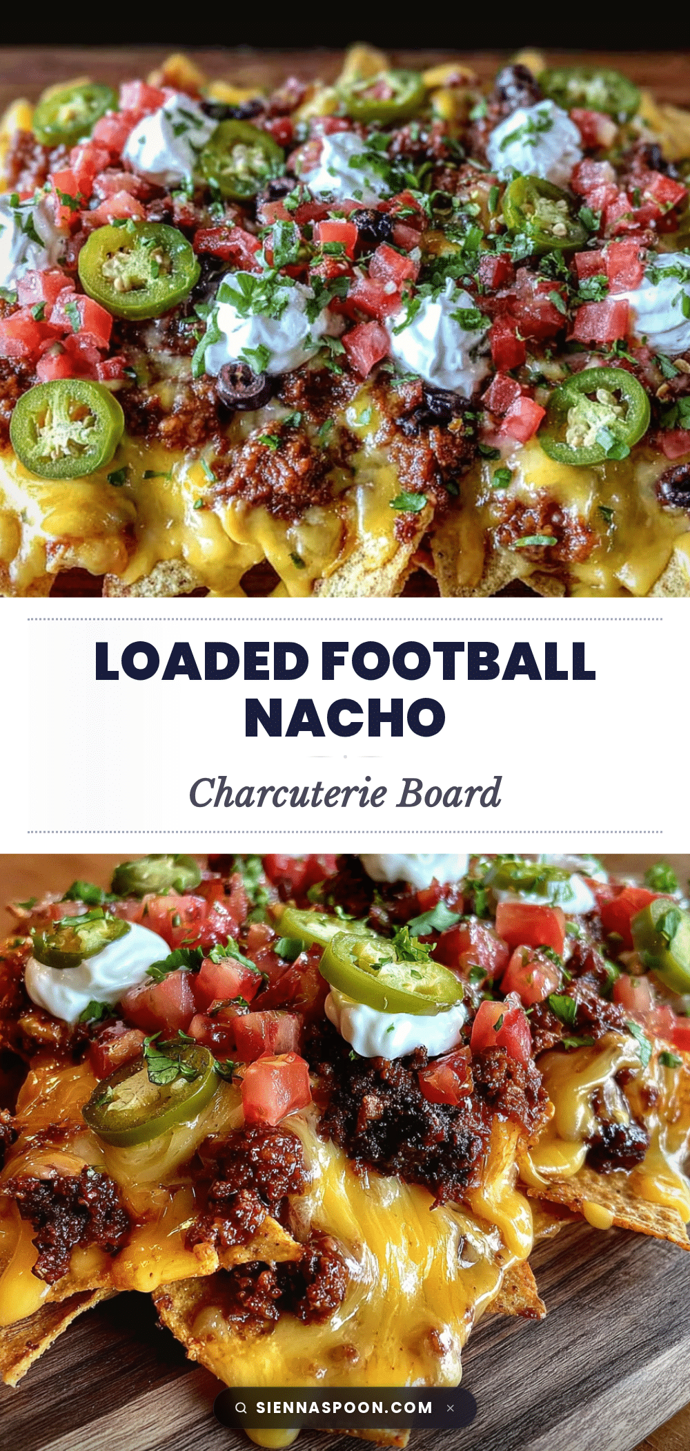 loaded nacho football charcuterie board recipe