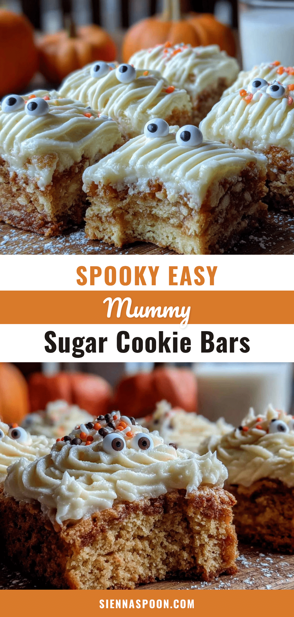 mummy sugar cookie bars recipe
