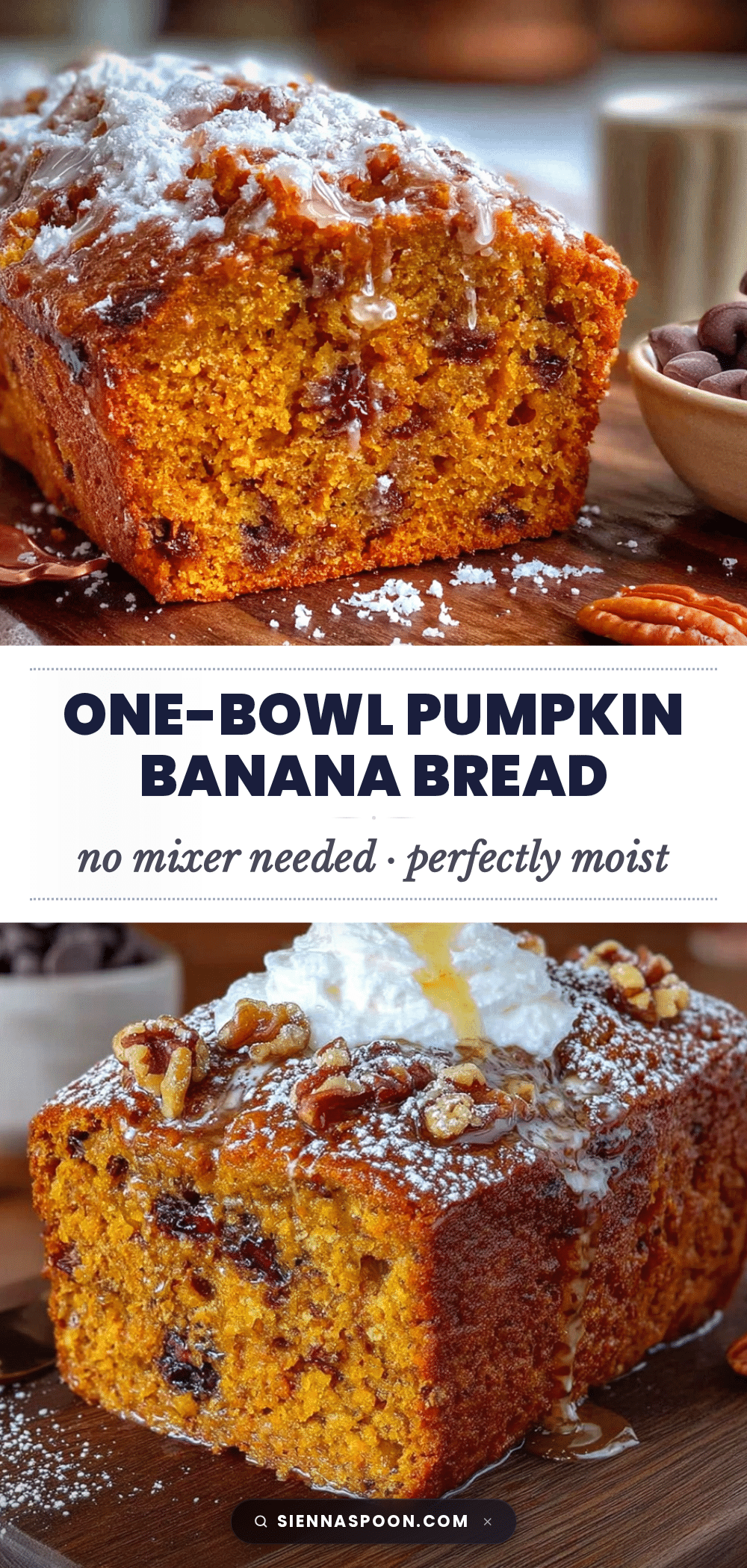 one bowl pumpkin banana bread recipe
