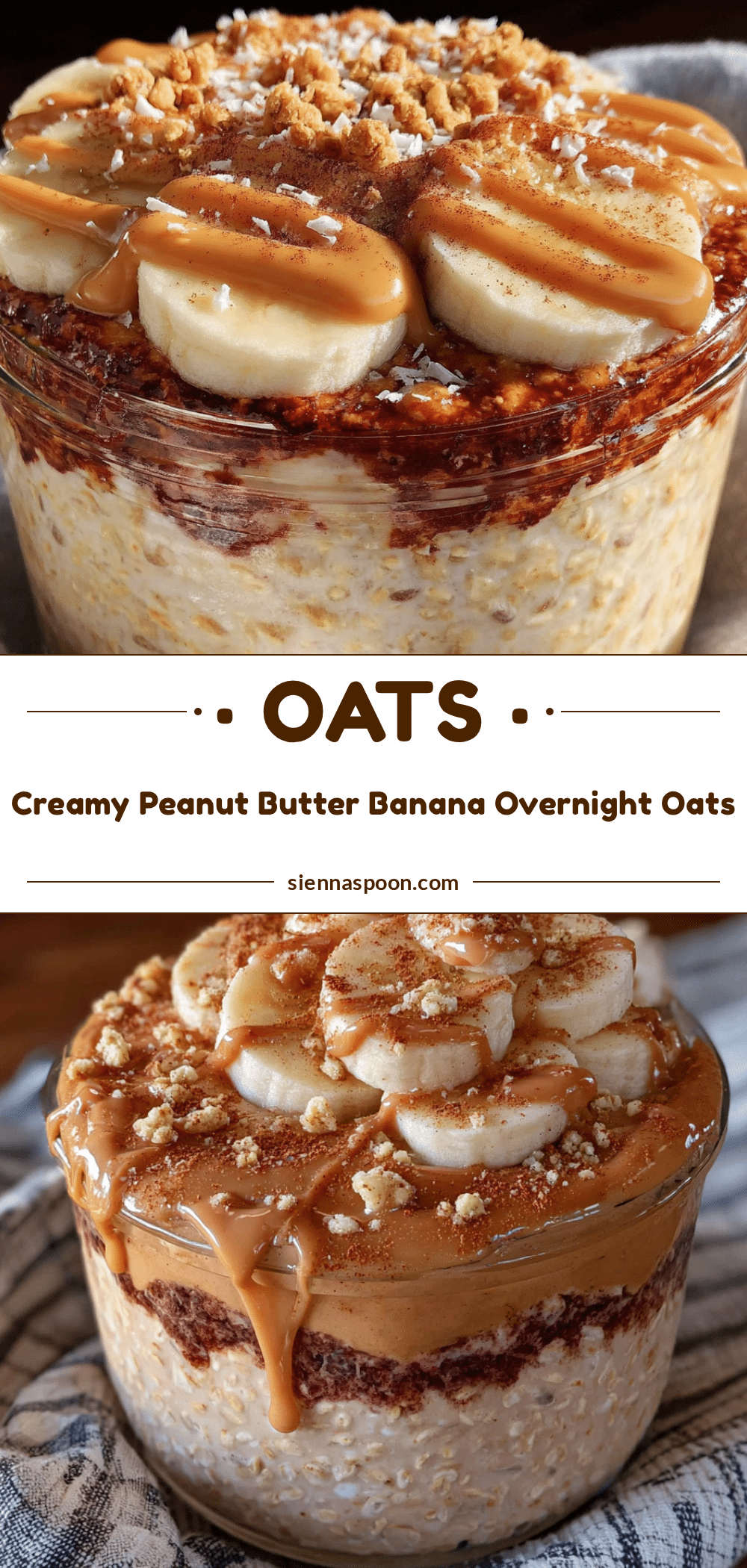 peanut butter banana overnight oats recipe
