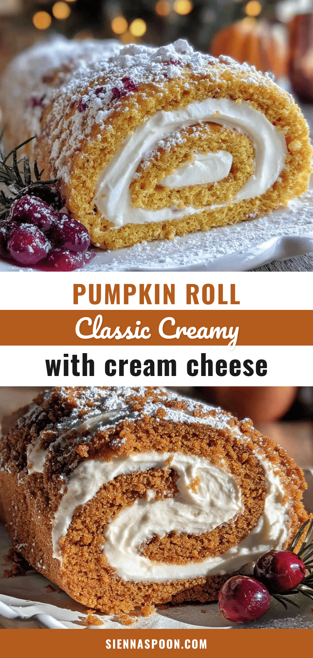 pumpkin roll with cream cheese filling recipe