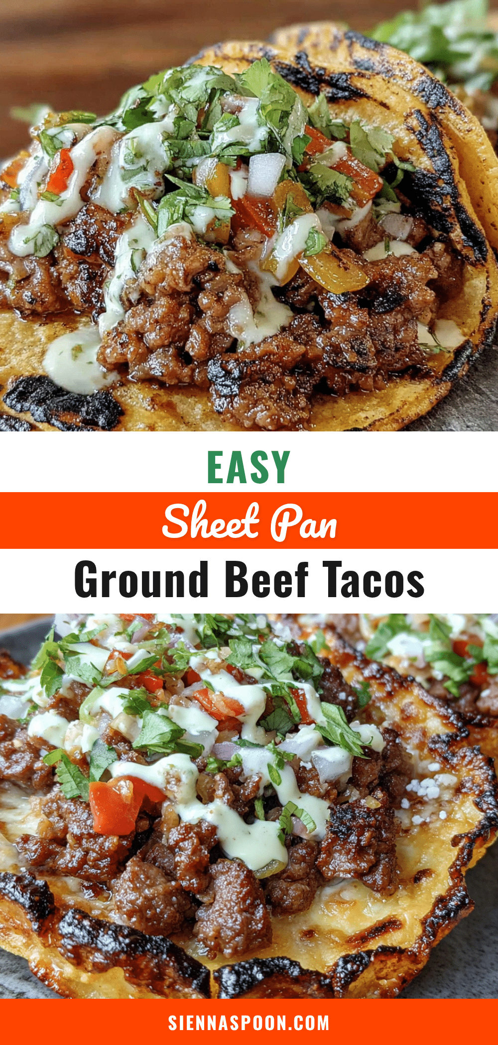 sheet pan ground beef tacos recipe