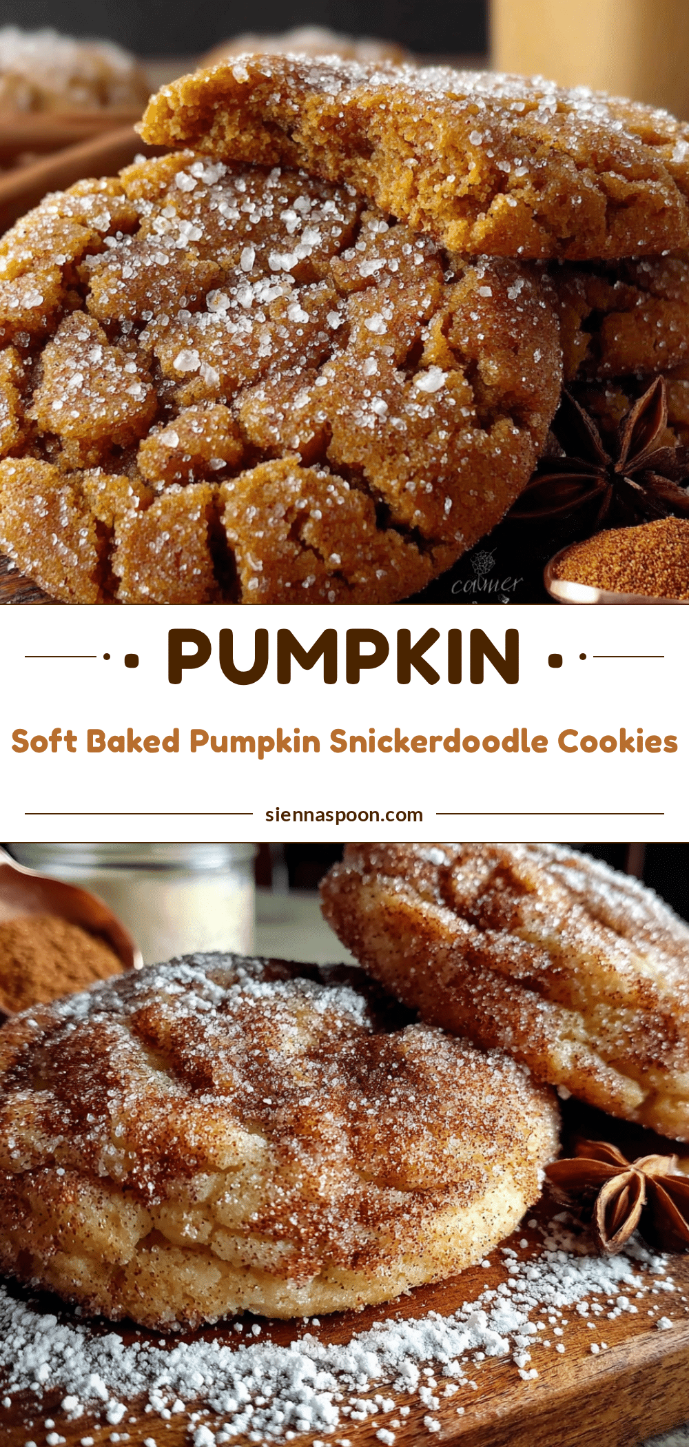 soft baked pumpkin snickerdoodle cookies recipe