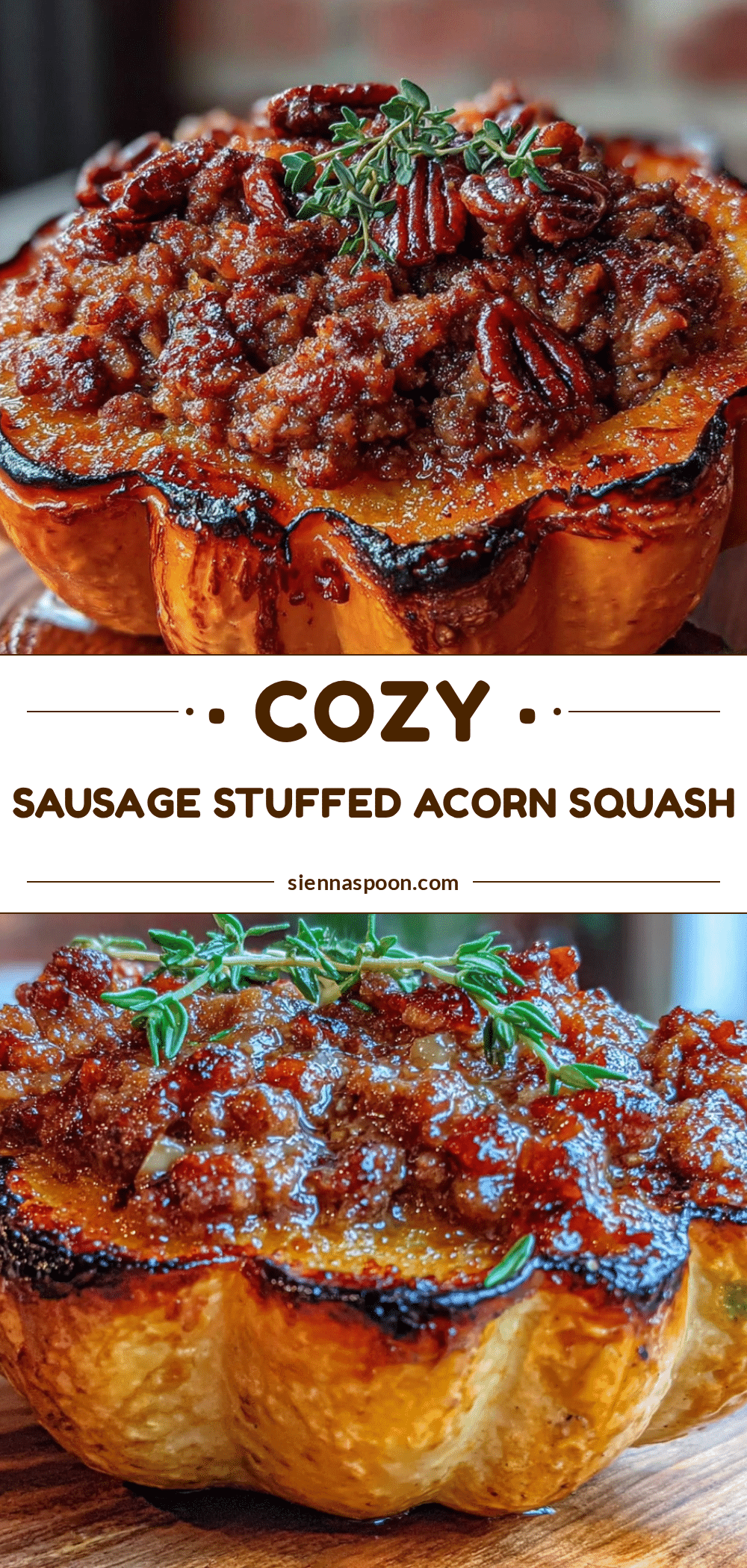 stuffed acorn squash with sausage and apple recipe