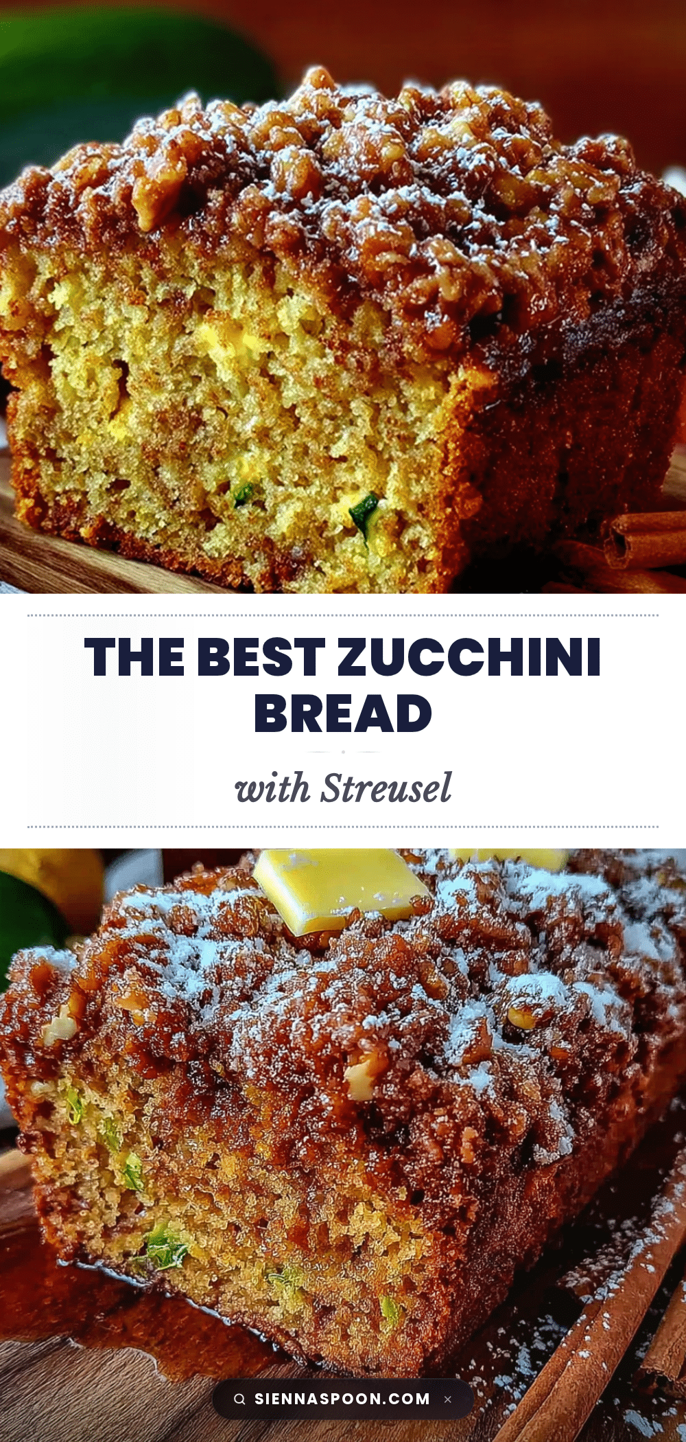 zucchini bread with cinnamon streusel topping recipe