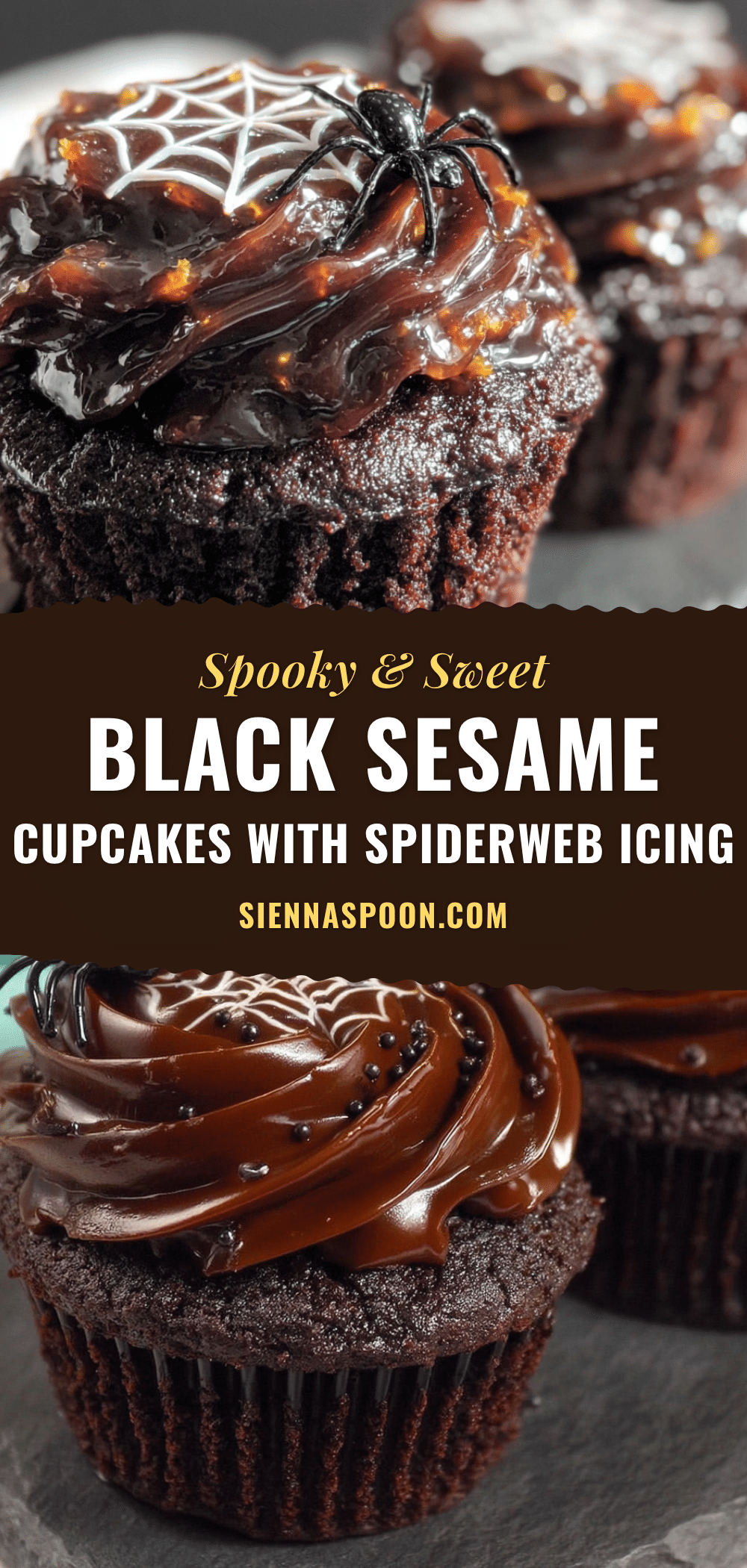 black sesame halloween cupcakes recipe