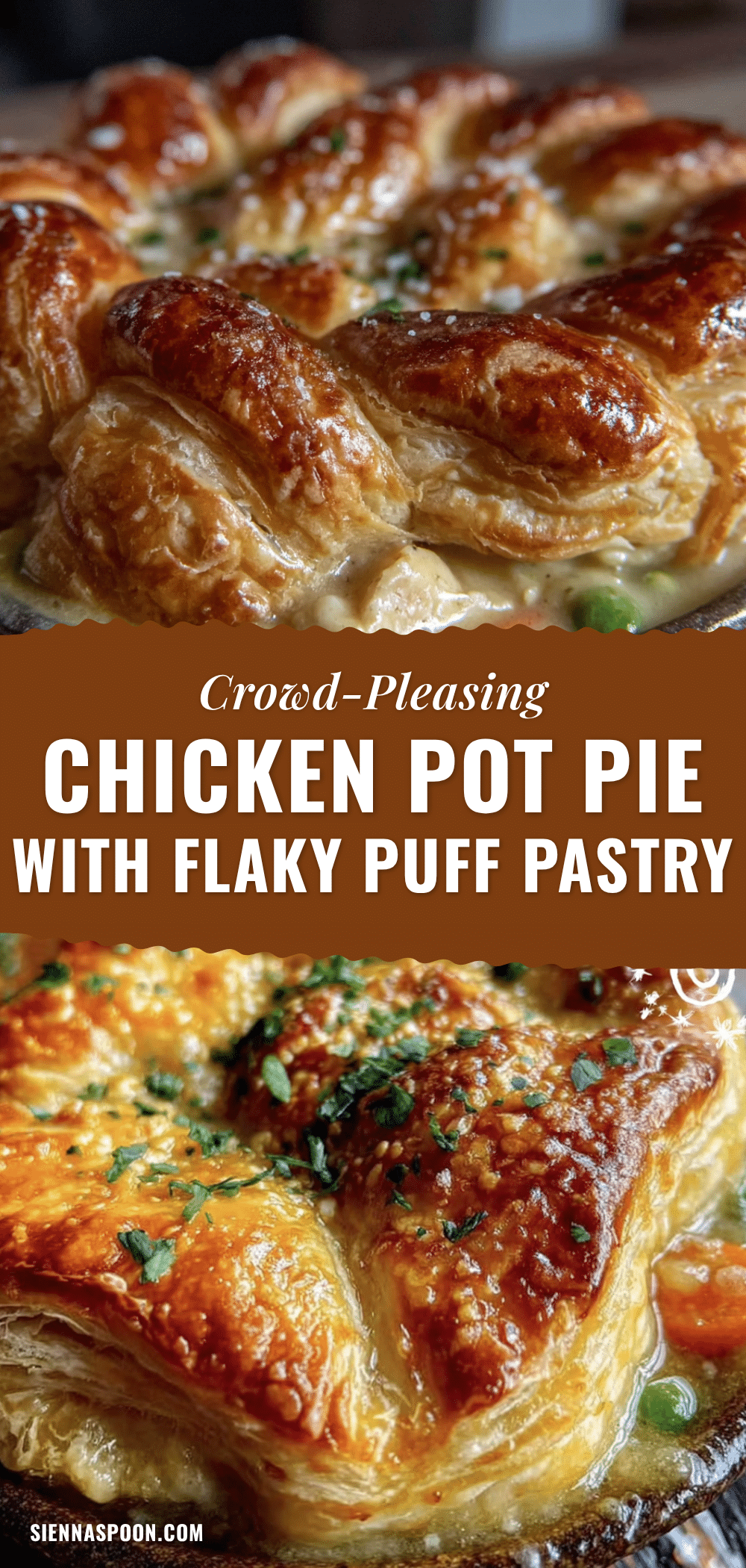 chicken pot pie with flaky puff pastry recipe