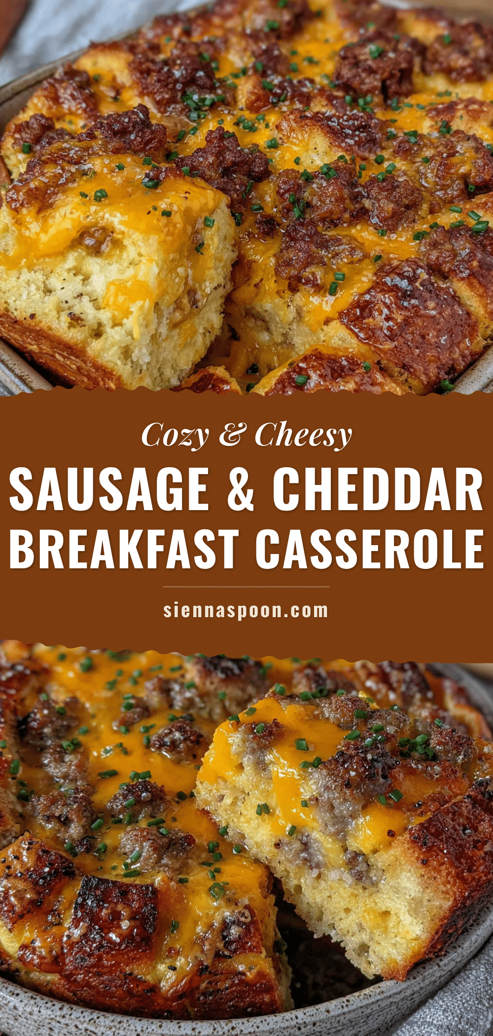 easy make-ahead sausage cheddar breakfast casserole recipe