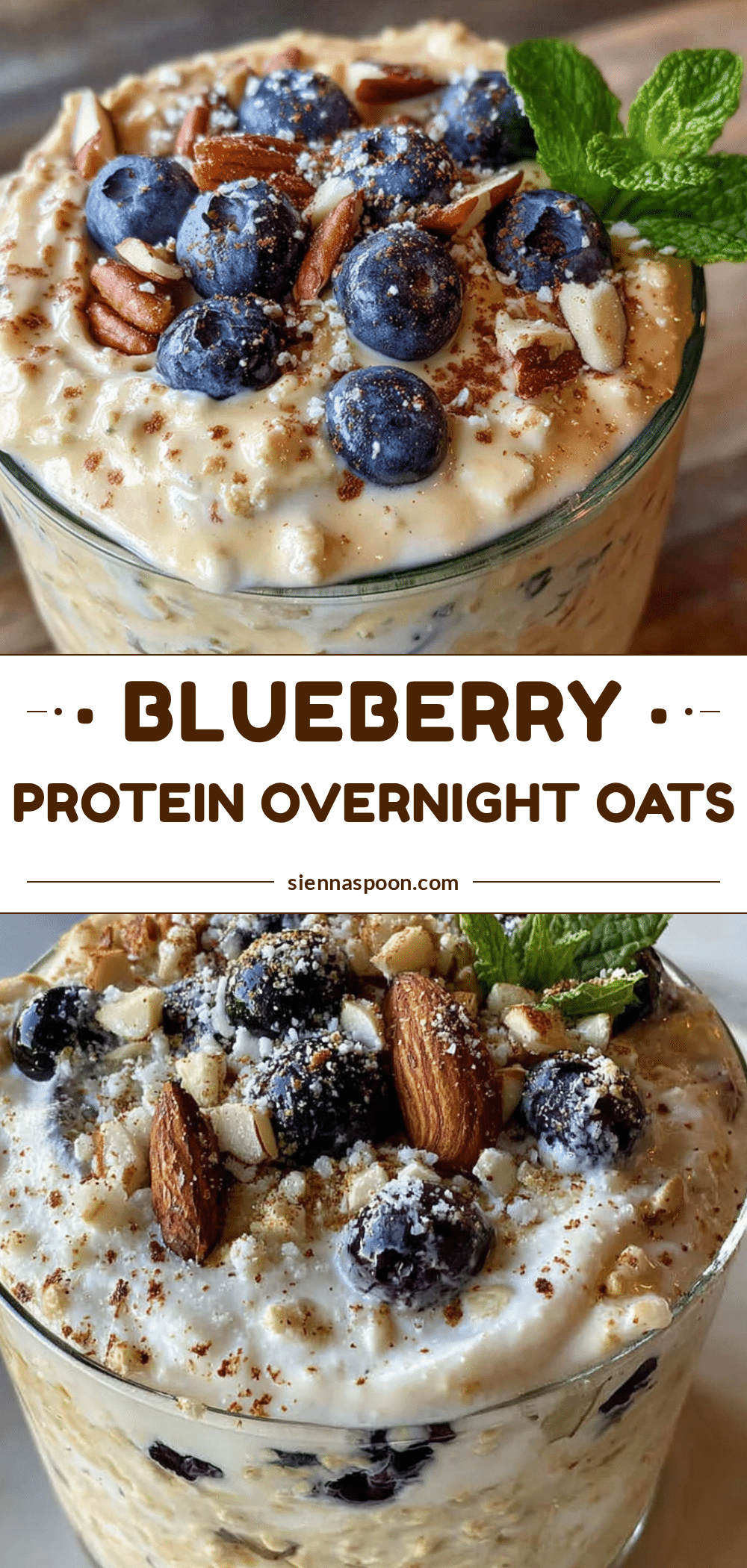 fresh blueberry protein overnight oats recipe