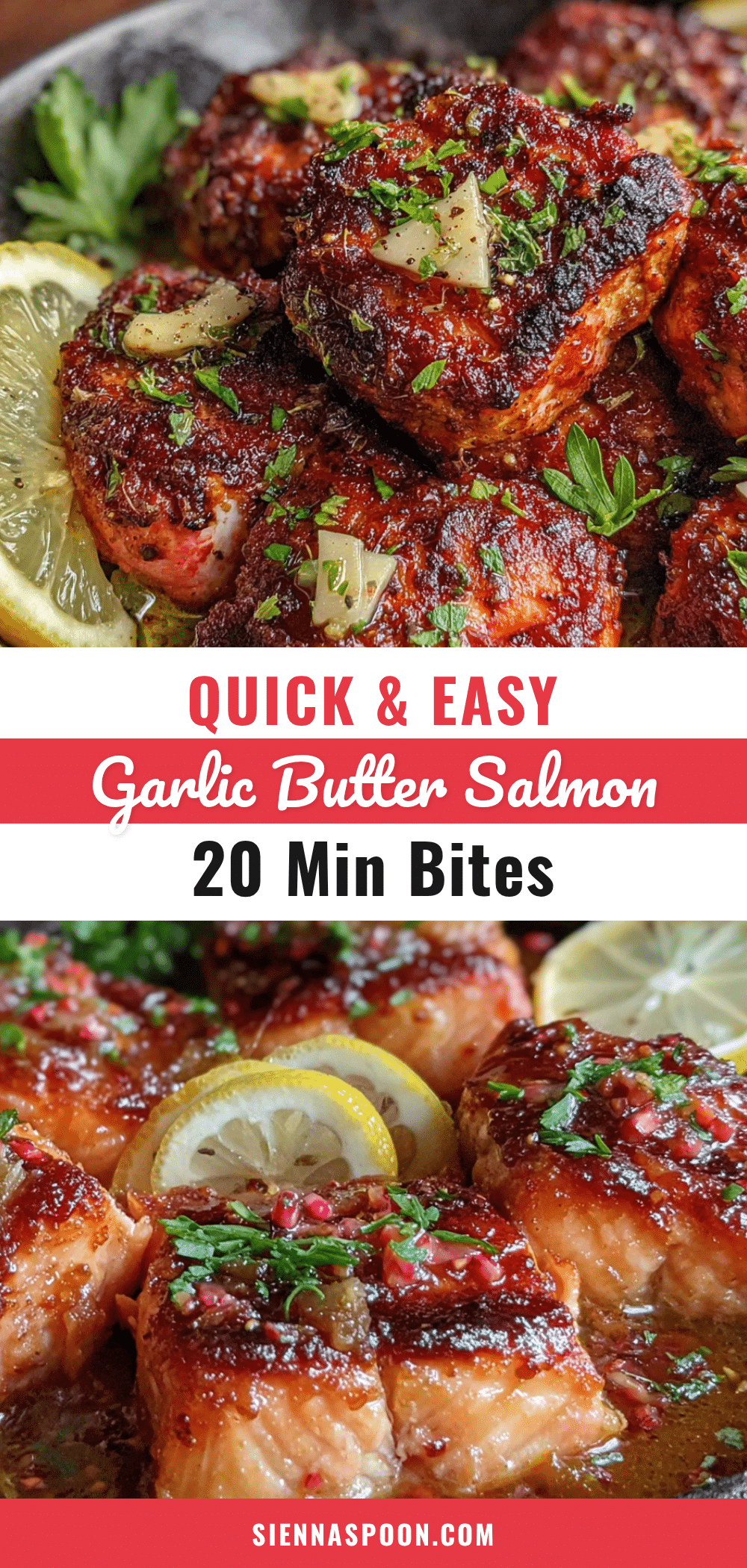 garlic butter salmon bites recipe