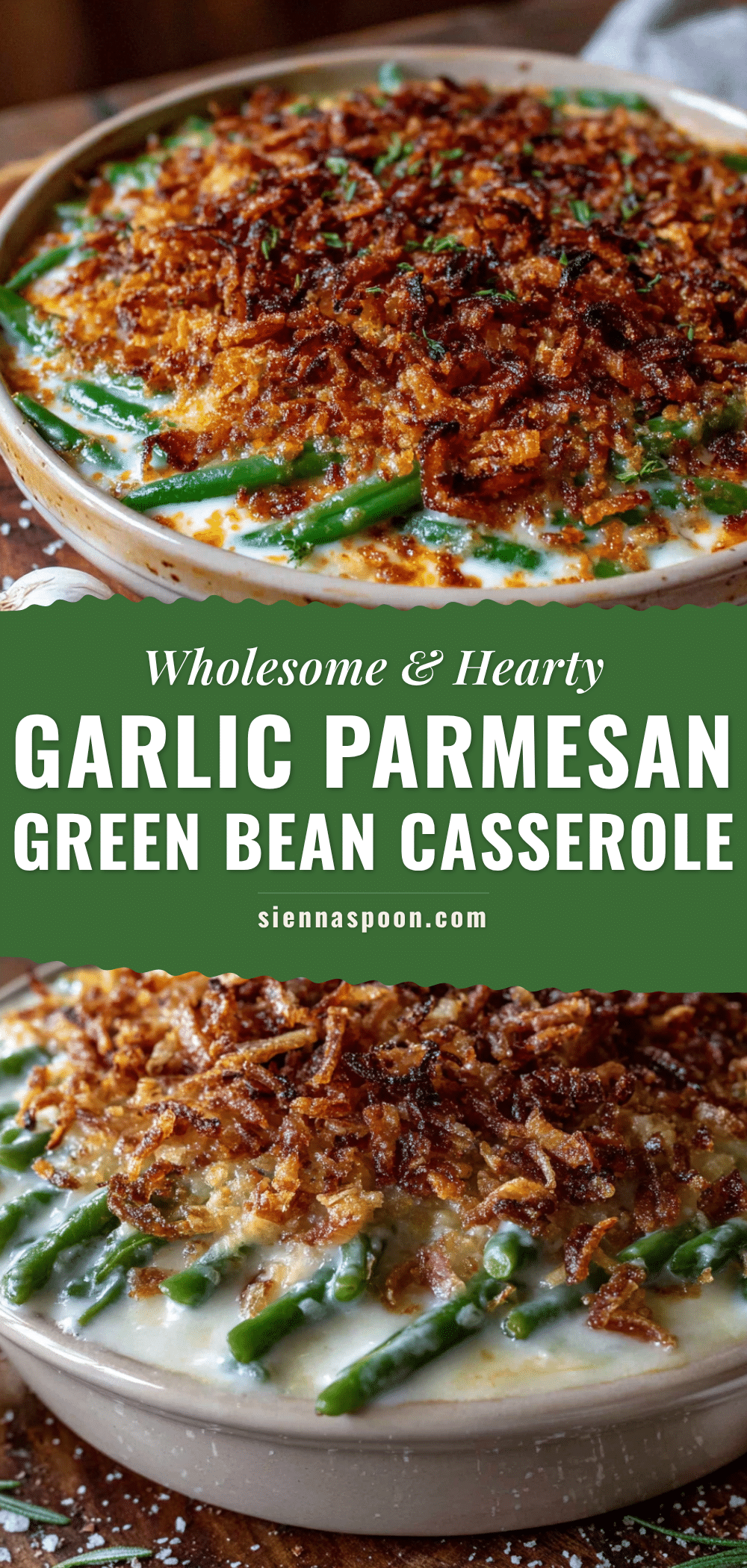 garlic parmesan green bean casserole recipe