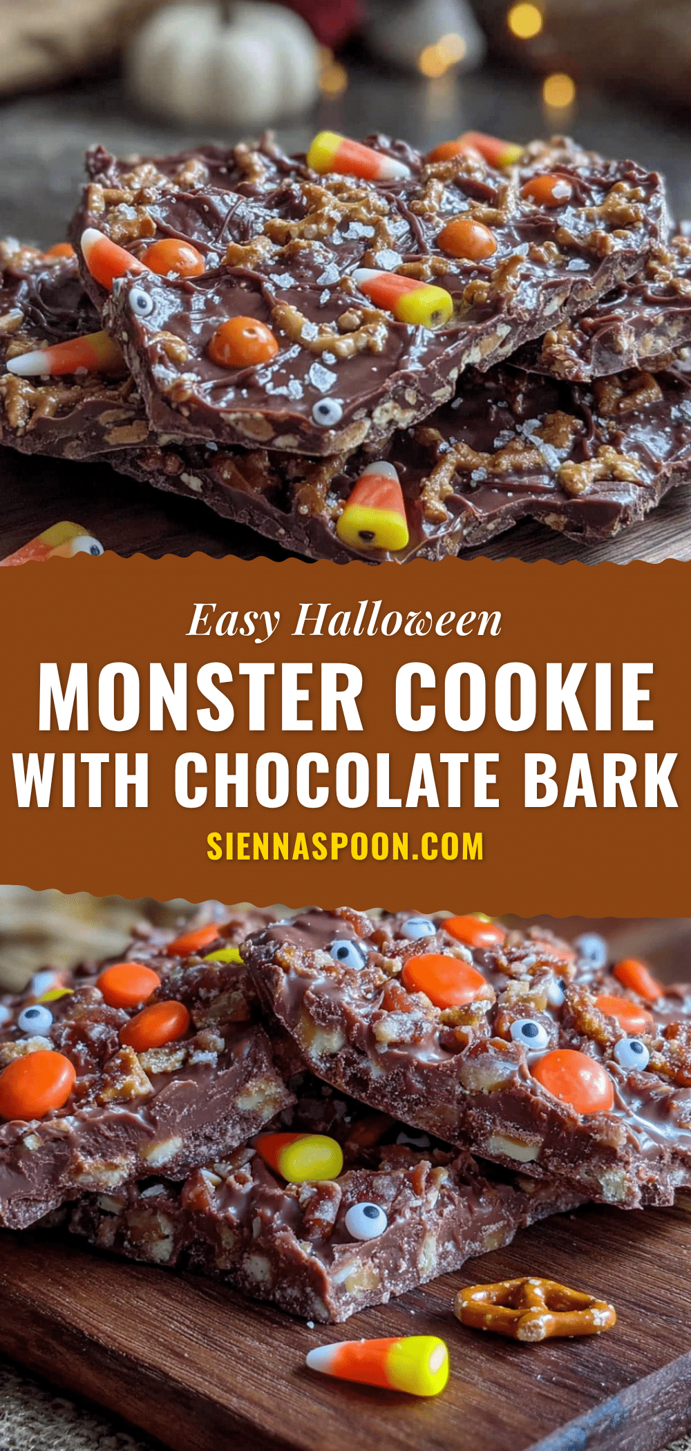 Halloween Monster Cookie Bark recipe