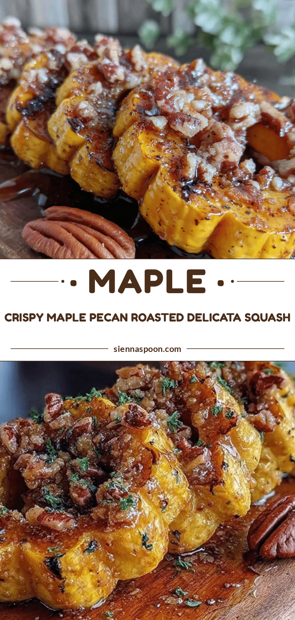 maple pecan roasted delicata squash recipe