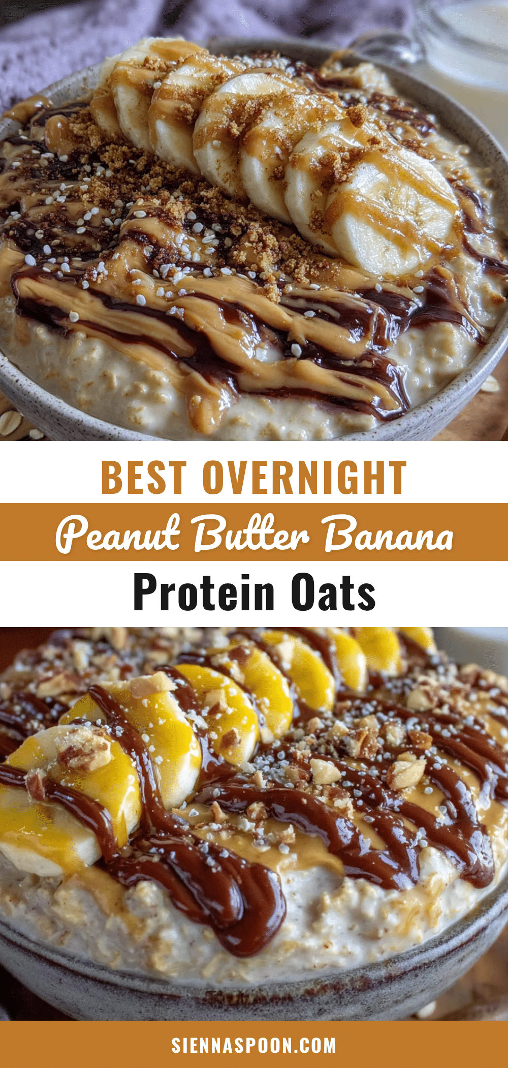 overnight peanut butter banana protein oats recipe