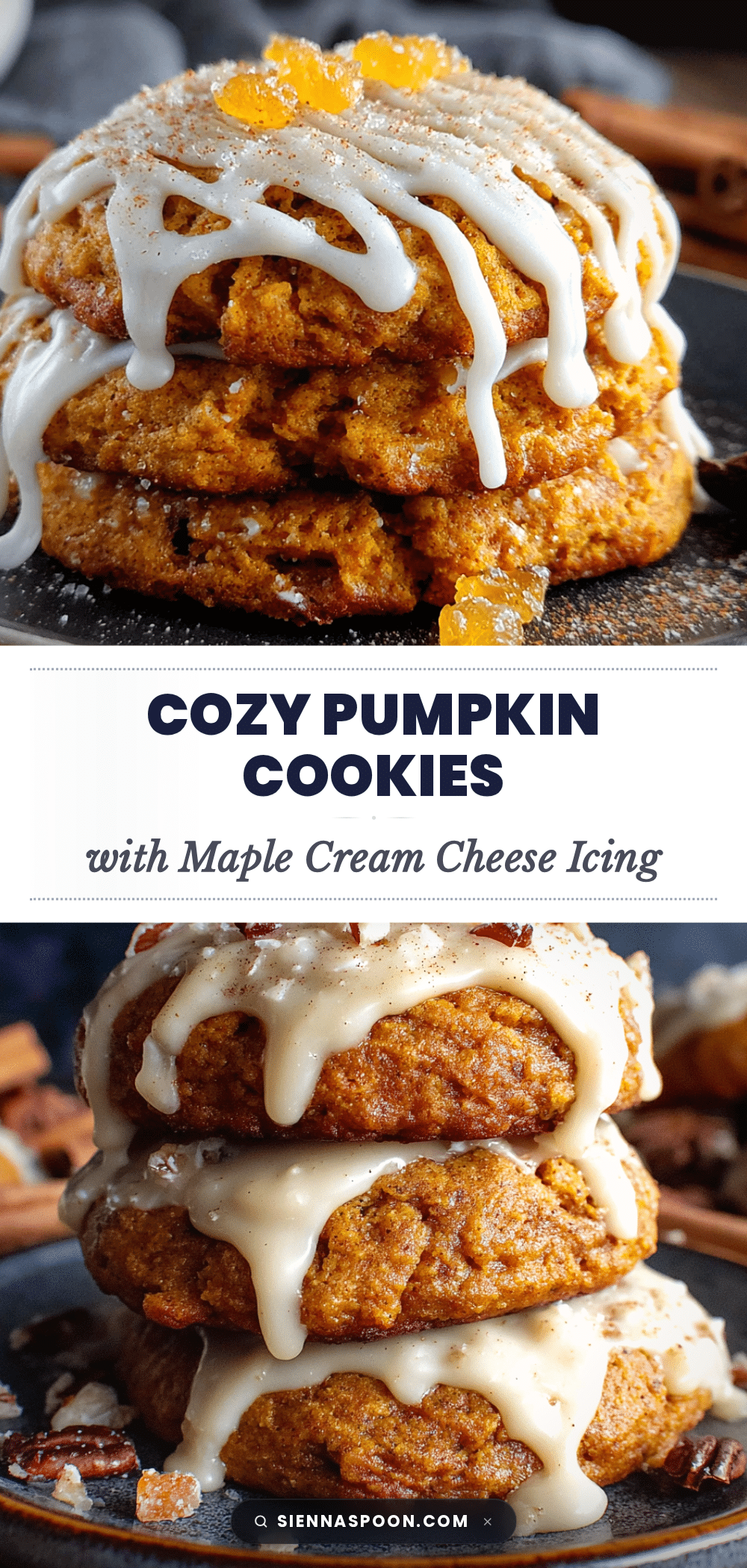 pumpkin cookies with maple cream cheese icing recipe