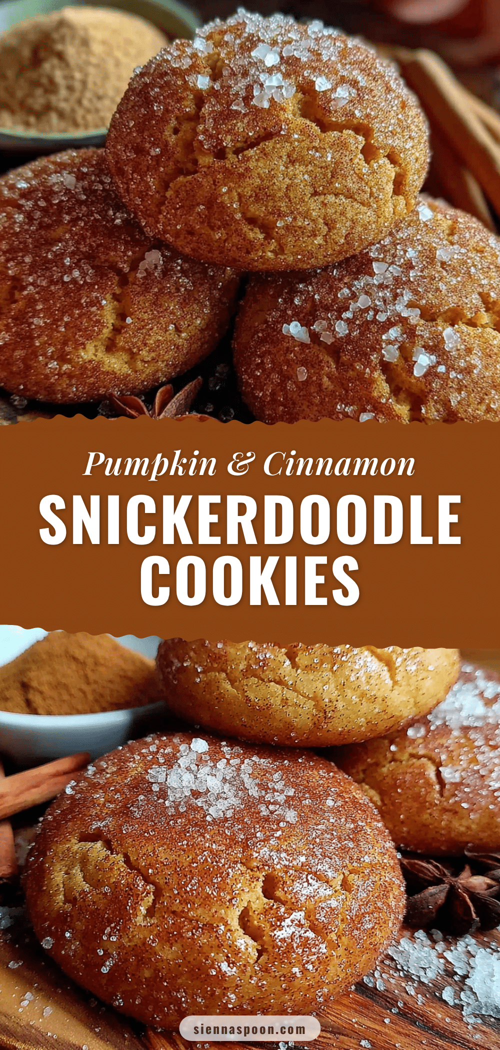 Pumpkin Snickerdoodle Cookies recipe