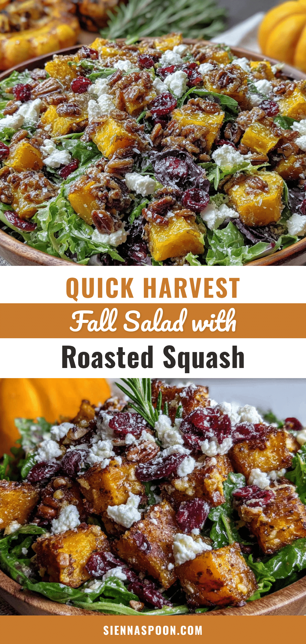 quick fall harvest salad with roasted squash recipe