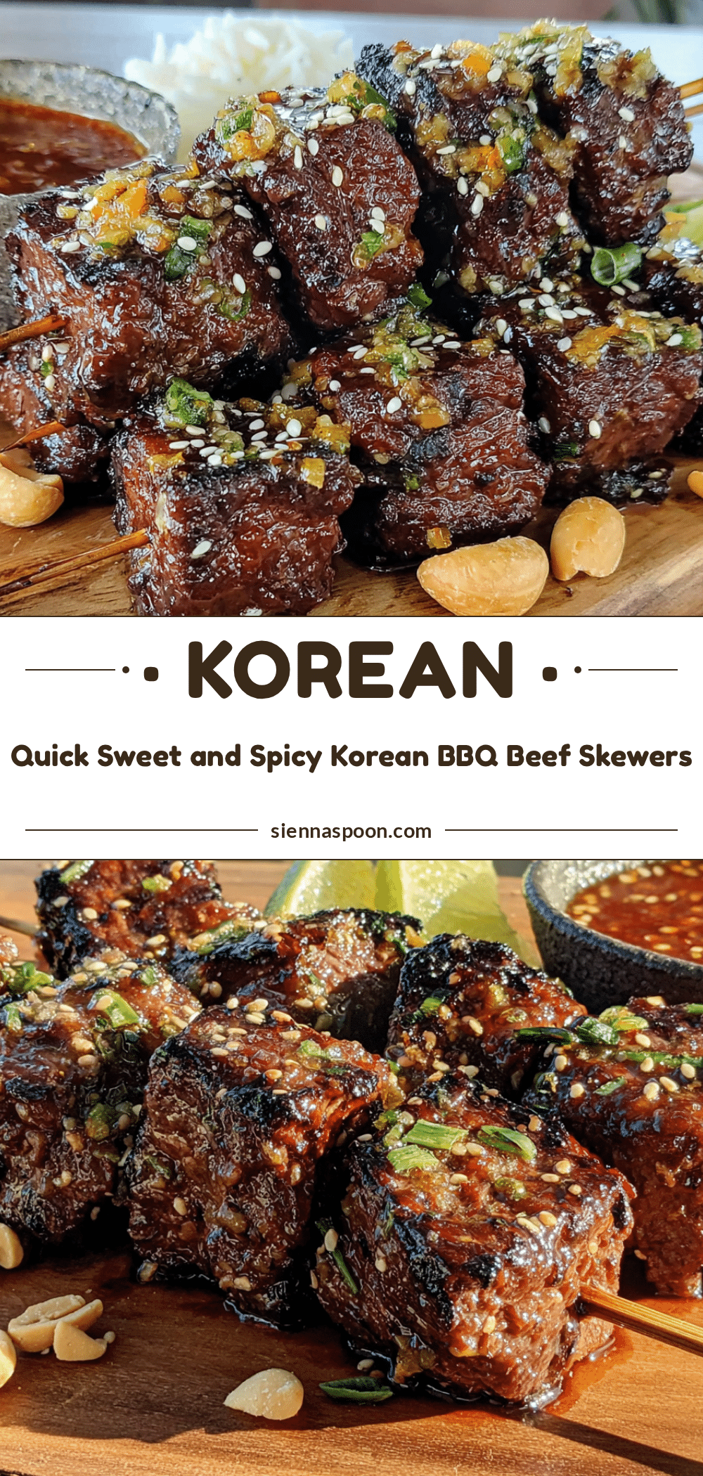 quick sweet and spicy korean bbq beef skewers recipe