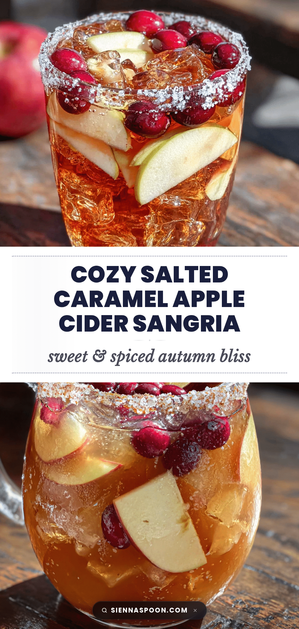 Salted Caramel Apple Cider Sangria recipe