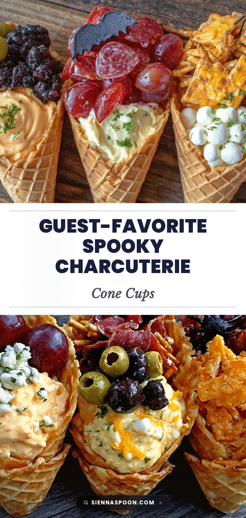 Spooky Charcuterie Cone Cups recipe