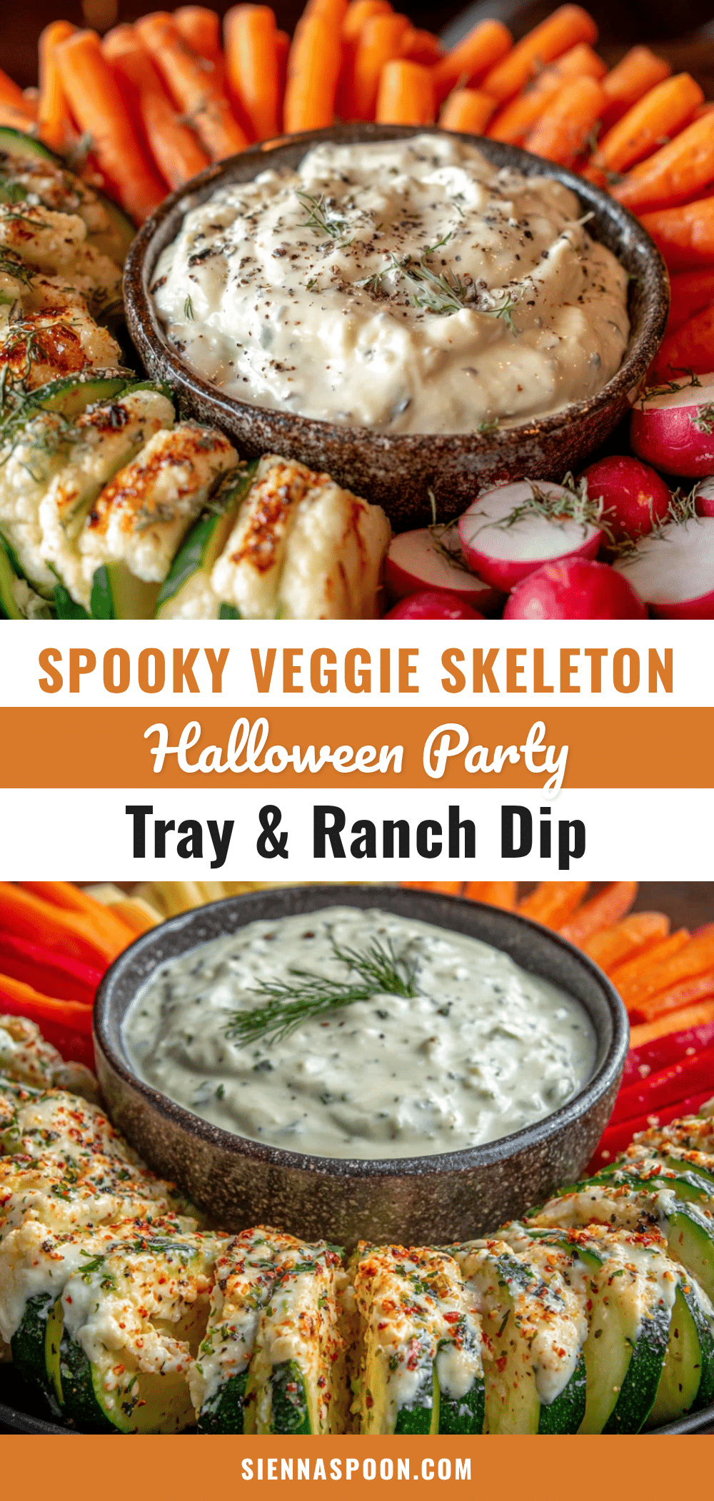 spooky veggie skeleton tray recipe