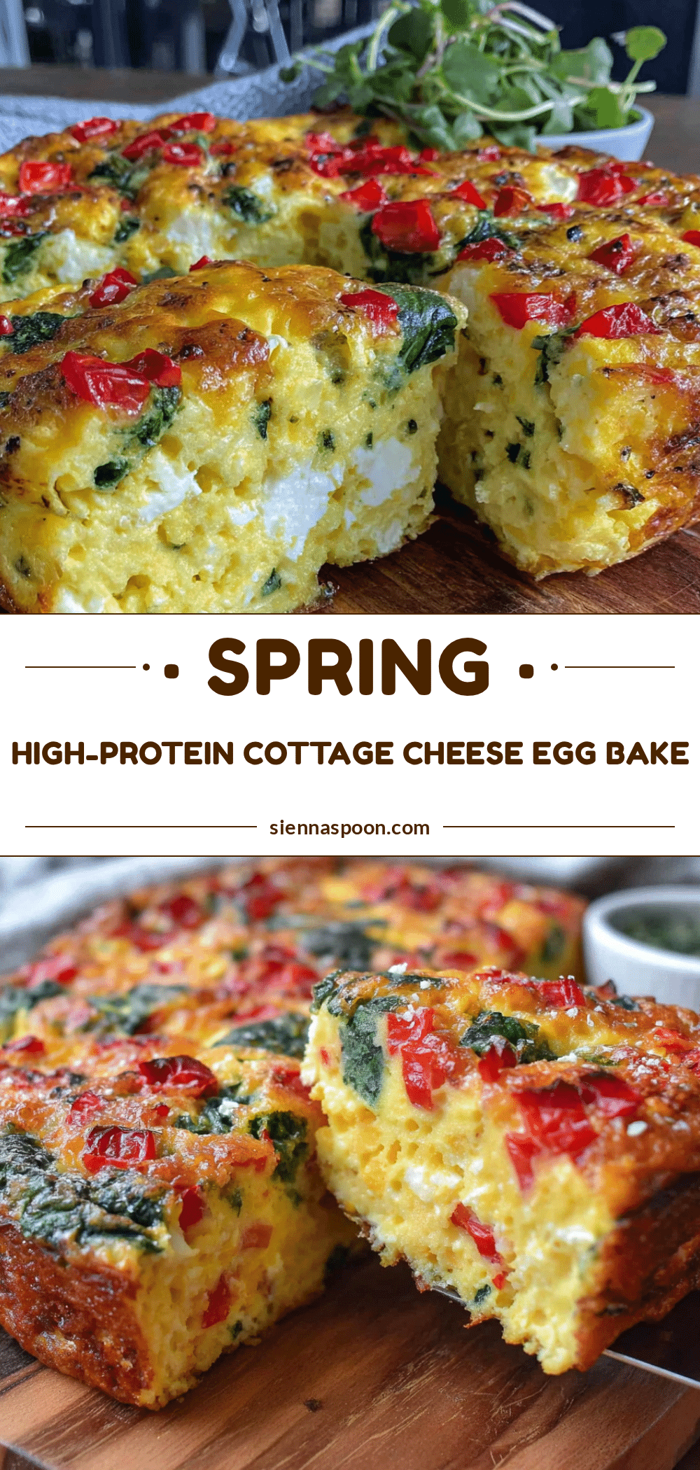 spring high-protein cottage cheese egg bake recipe