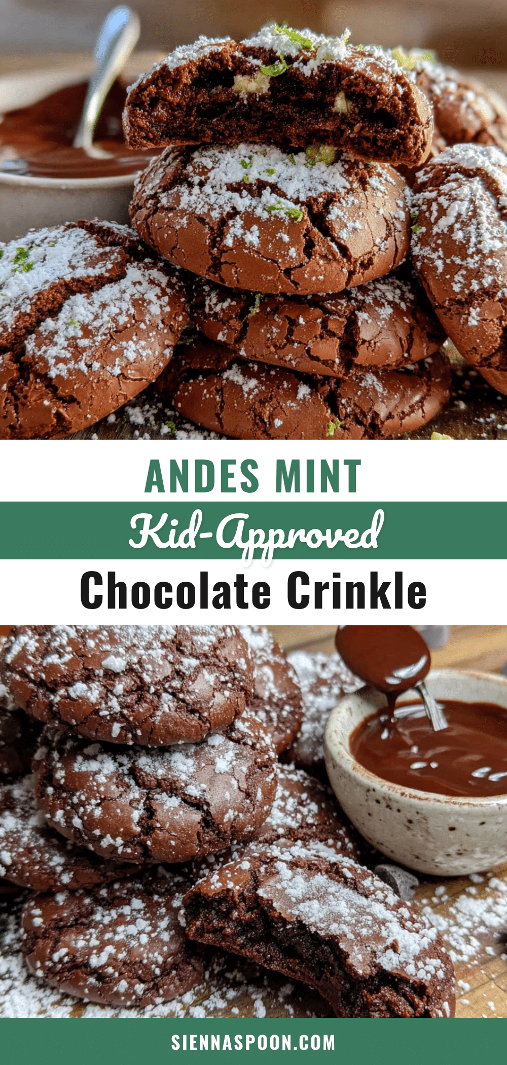 andes mint chocolate crinkle cookies recipe
