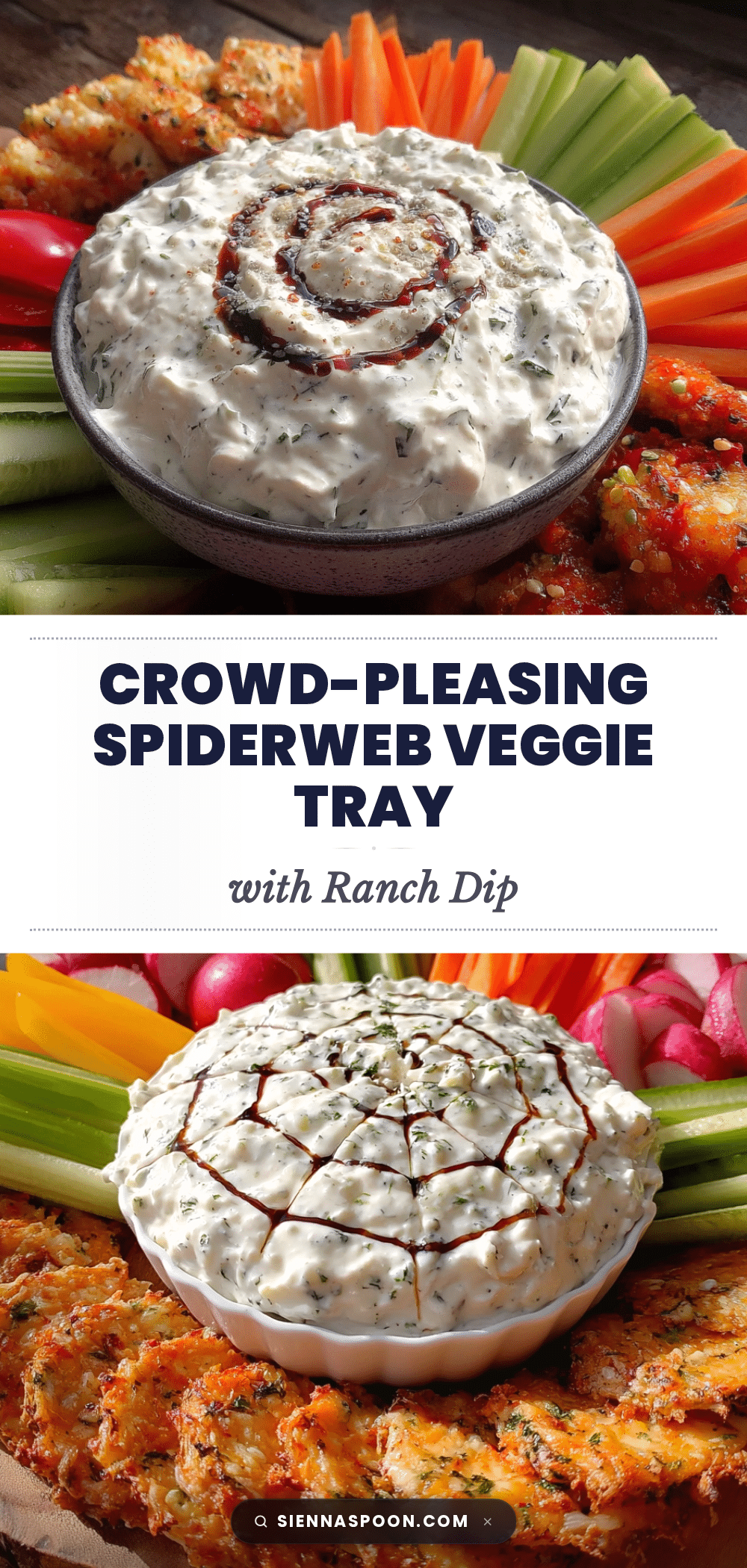 spiderweb veggie tray recipe