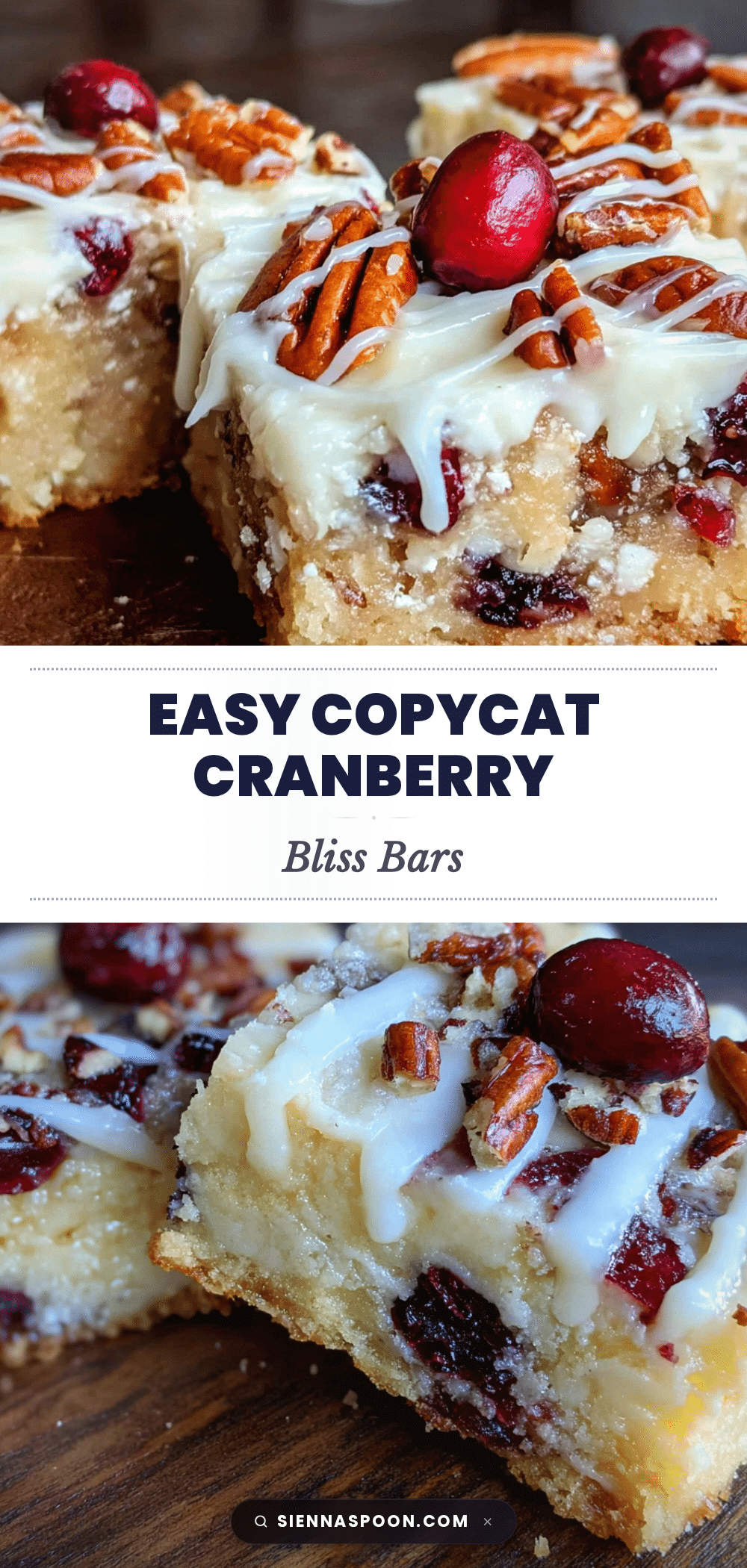 copycat cranberry bliss bars recipe